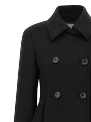 Max Mara Black Wool Coat - IT42
