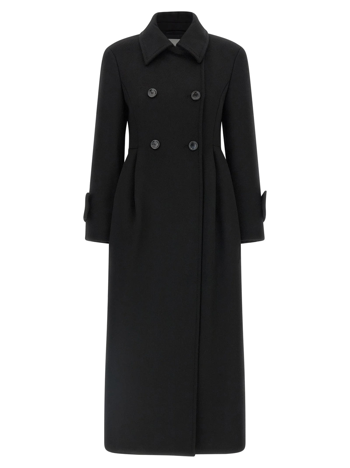 Max Mara Black Wool Coat - IT42