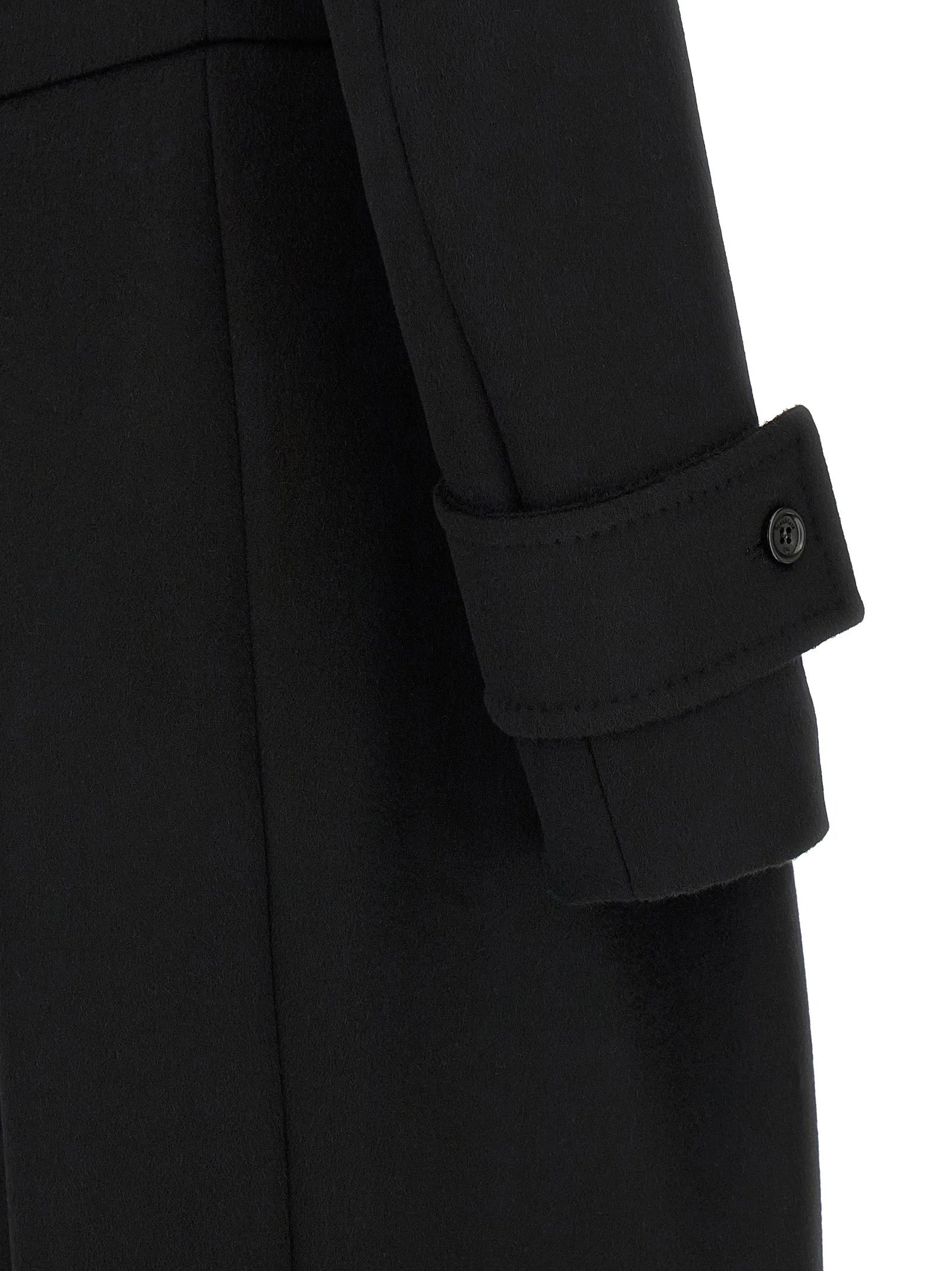 Max Mara Black Wool Coat - IT42