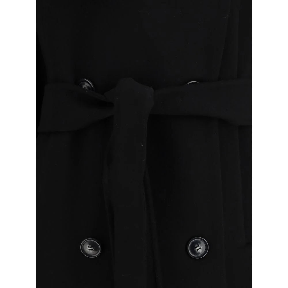 Max Mara Black Wool Coat - Overcoats