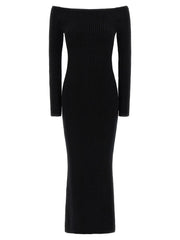 Max Mara Black Wool Long Dress