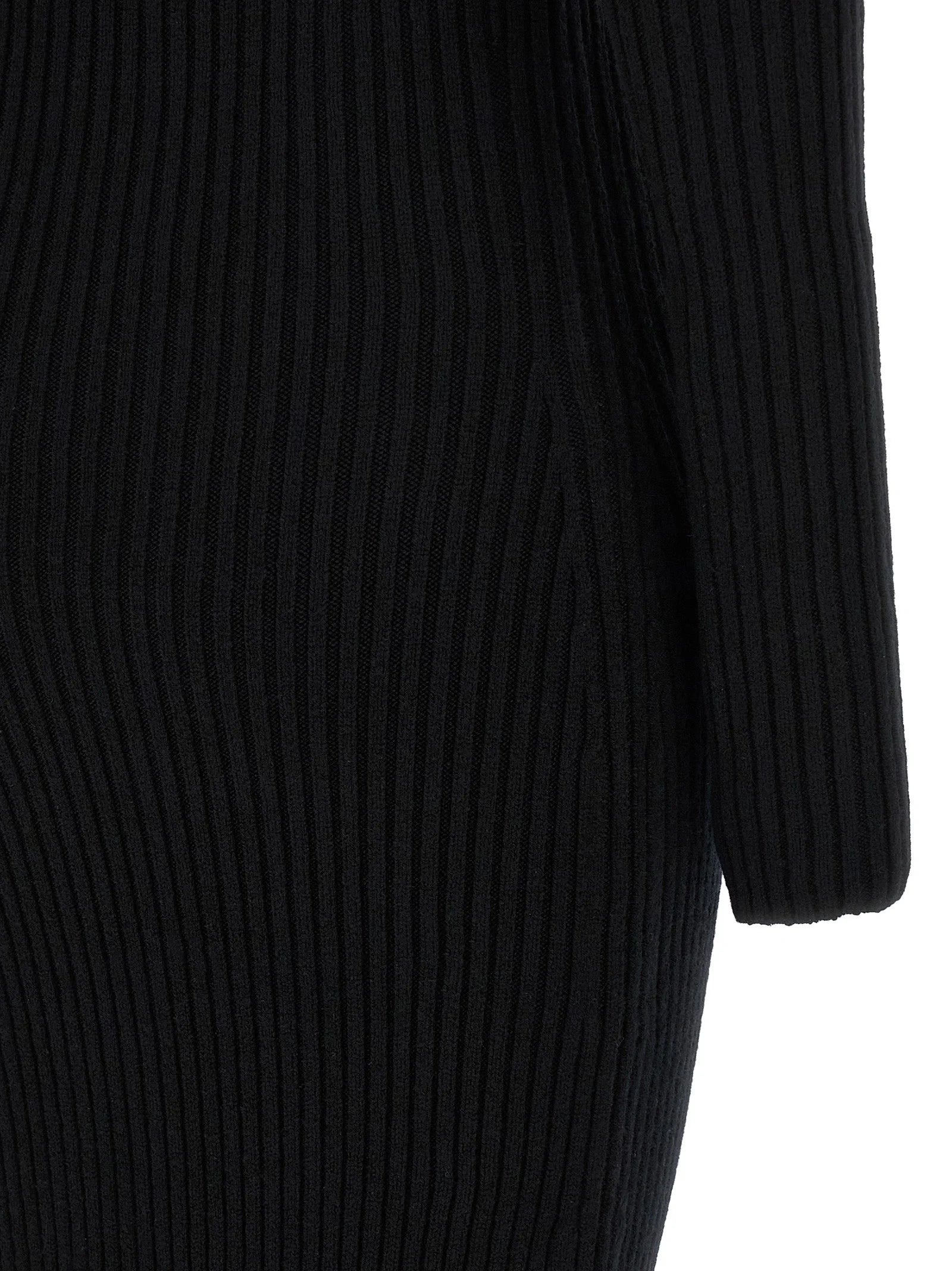 Max Mara Black Wool Long Dress