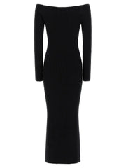 Max Mara Black Wool Long Dress