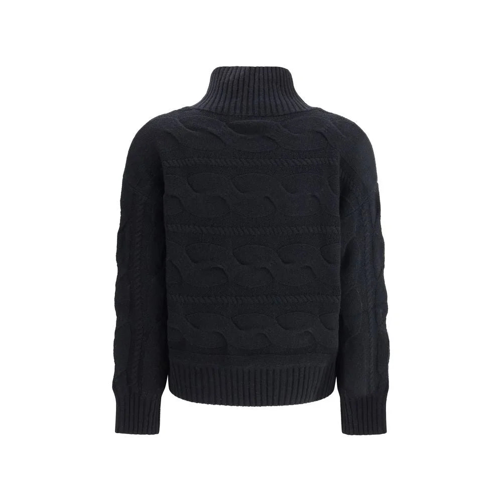 Max Mara Black Wool Sweatshirt - Sweaters