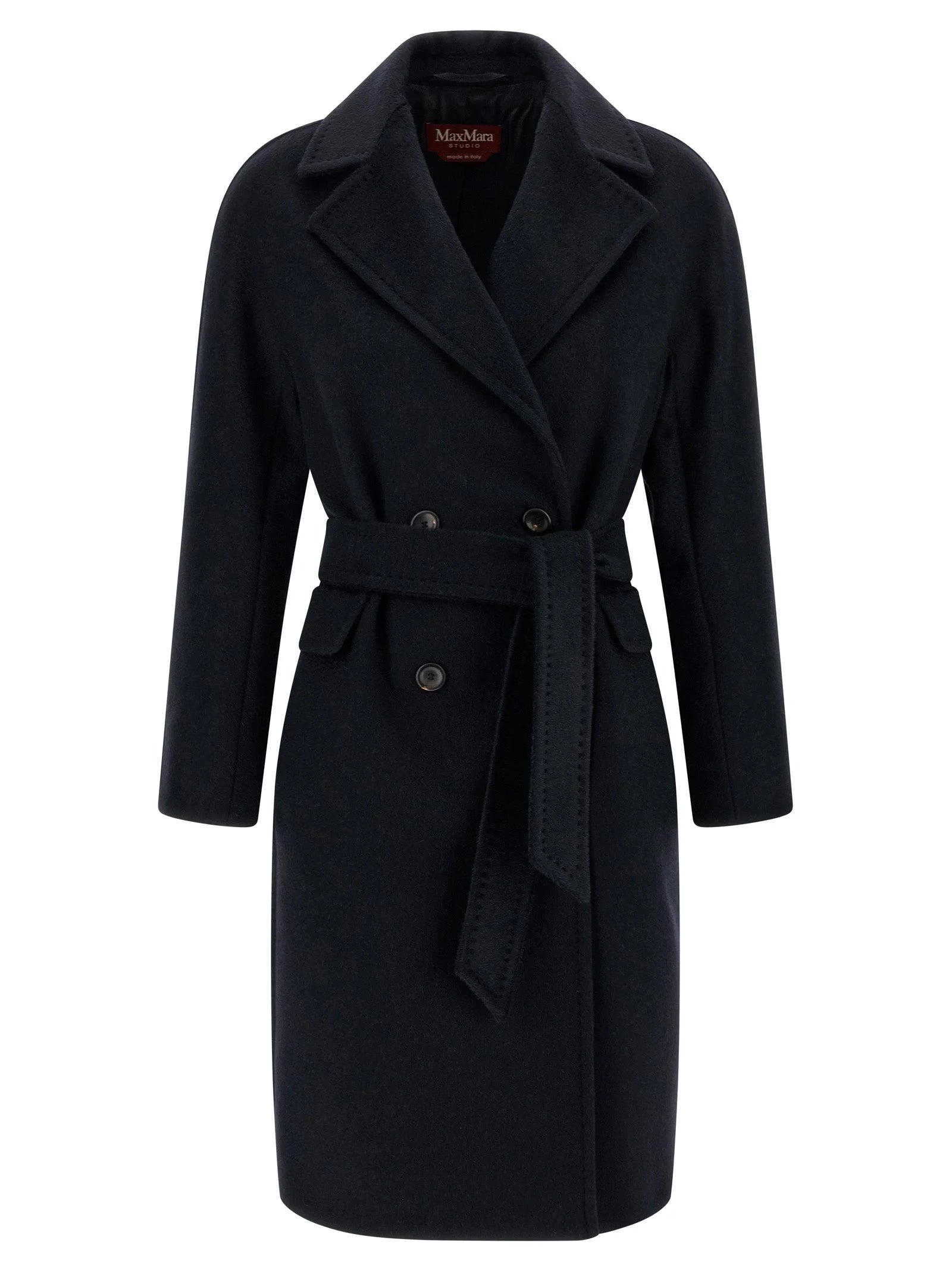Max Mara Blue Cashmere Coat - IT44