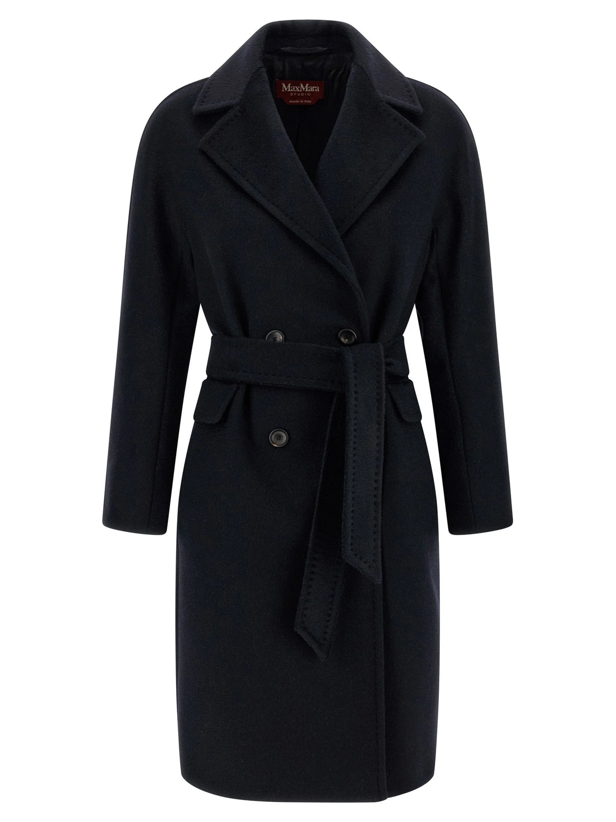 Max Mara Blue Cashmere Coat - IT44