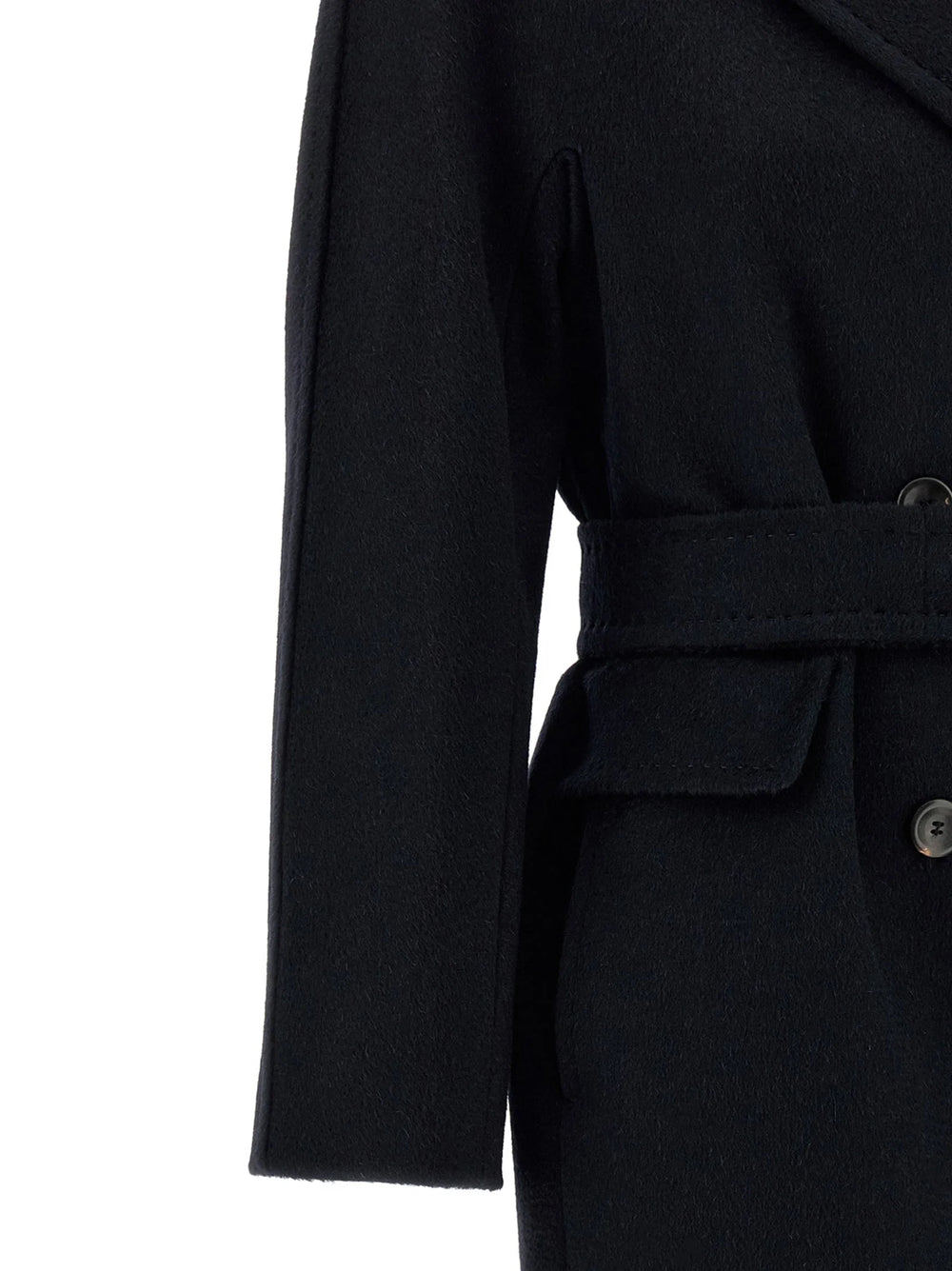 Max Mara Blue Cashmere Coat - IT44
