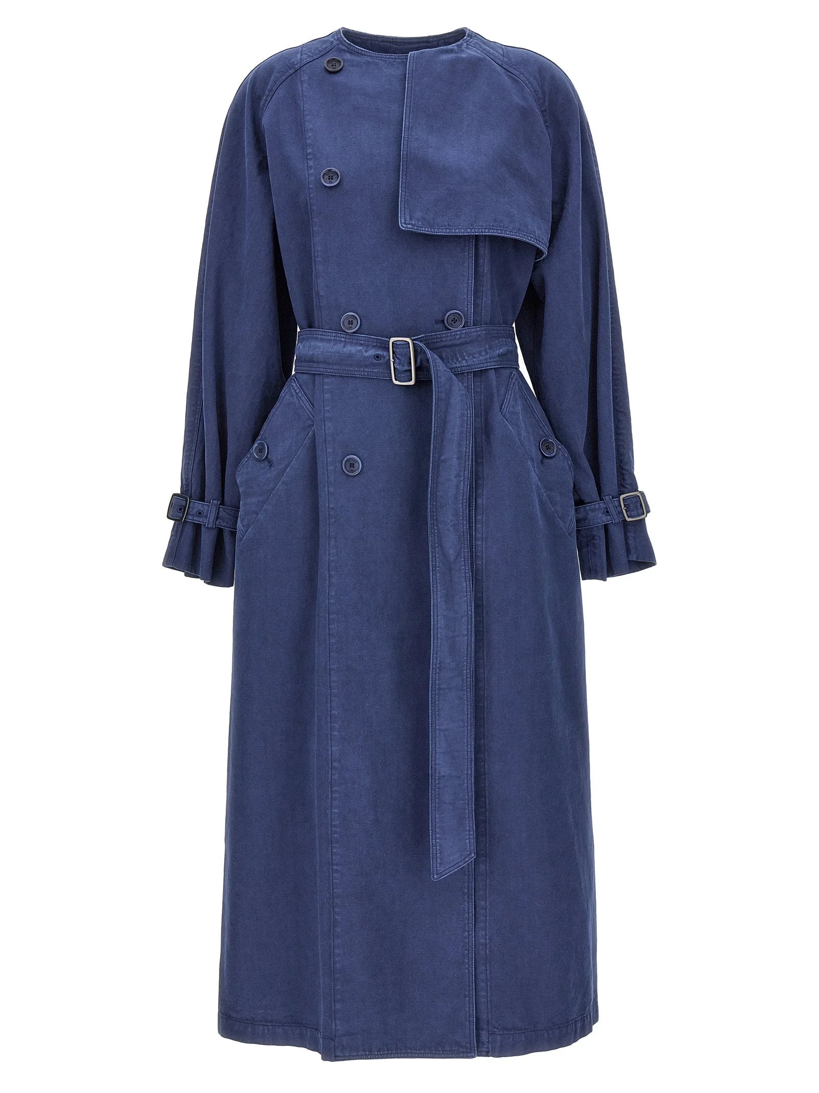Max Mara Blue Cotton Coat