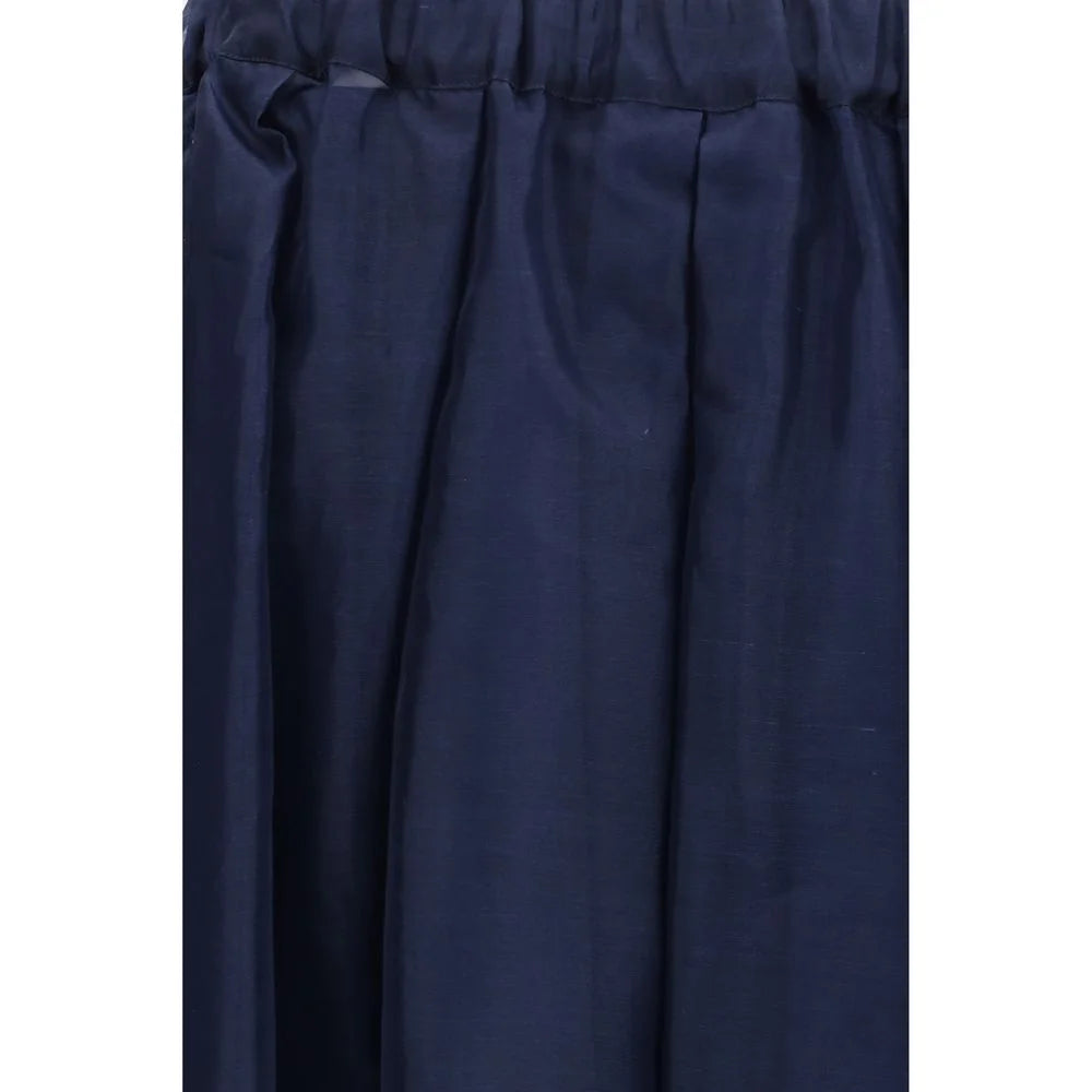 Max Mara Blue Cotton Long Skirt - IT44 | L