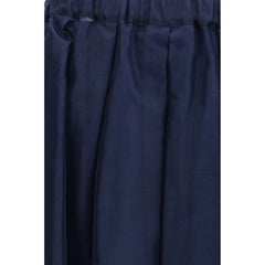 Max Mara Blue Cotton Long Skirt - IT44 | L