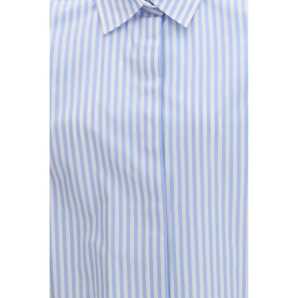 Max Mara Blue Cotton Pattern Shirt - IT40 | M