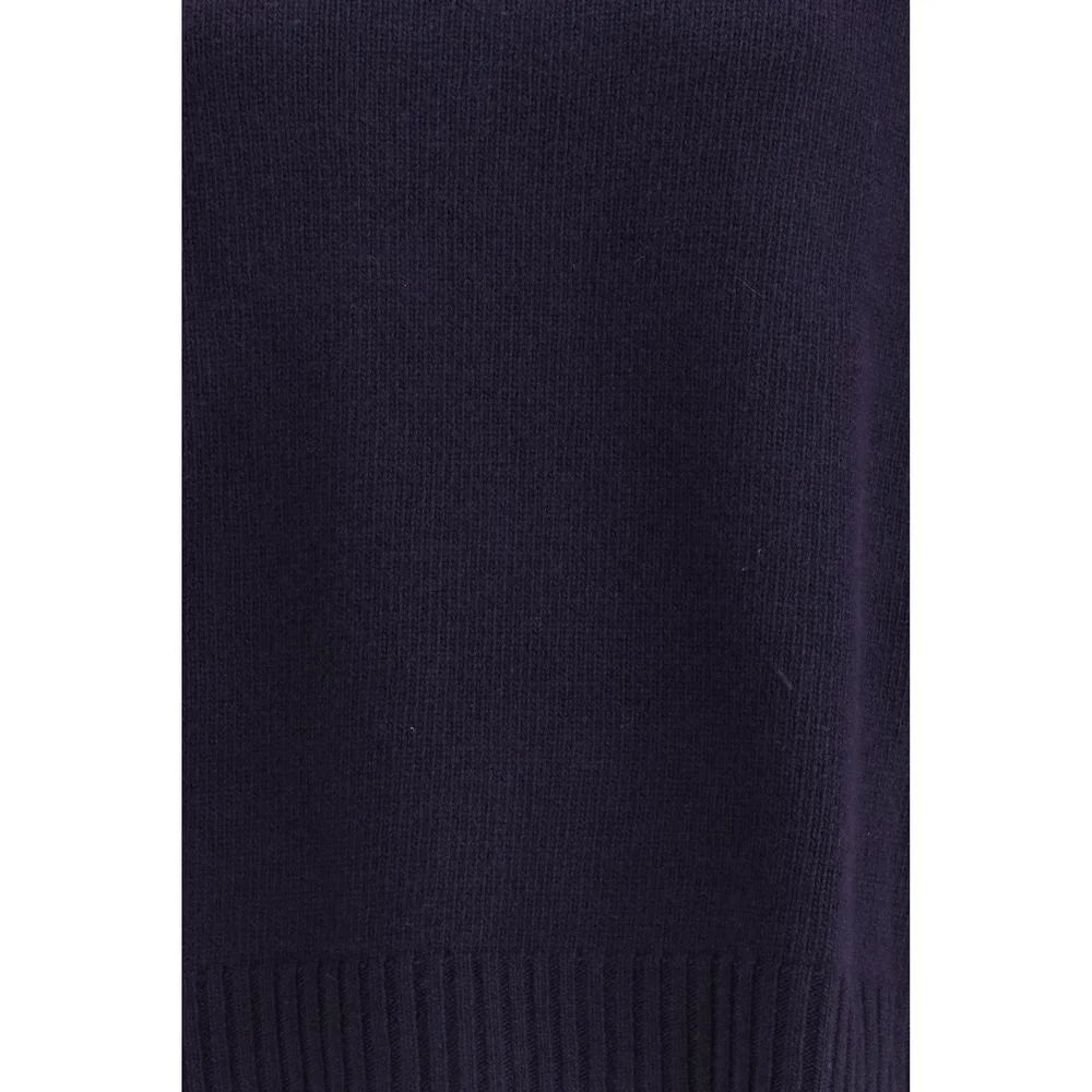Max Mara Blue Fleece Wool Turtleneck