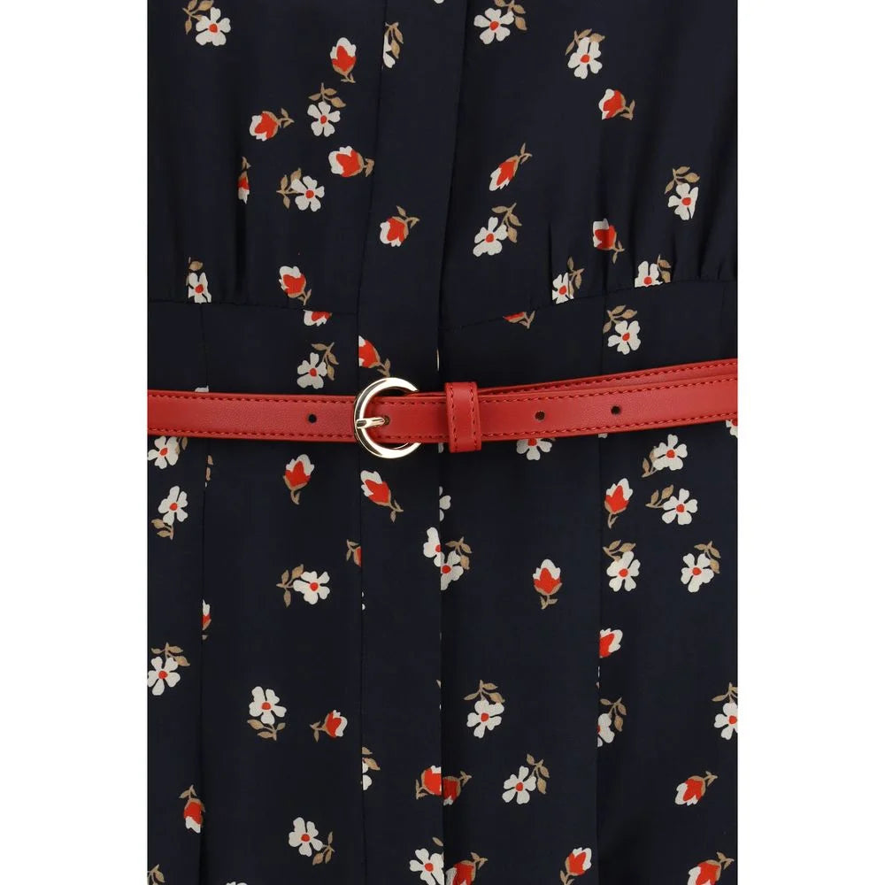 Max Mara Blue Silk Casual Dress