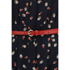 Max Mara Blue Silk Casual Dress