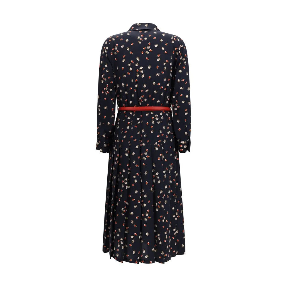 Max Mara Blue Silk Casual Dress