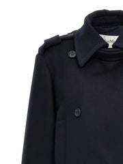 Max Mara Blue Virgin Wool Coat - IT42