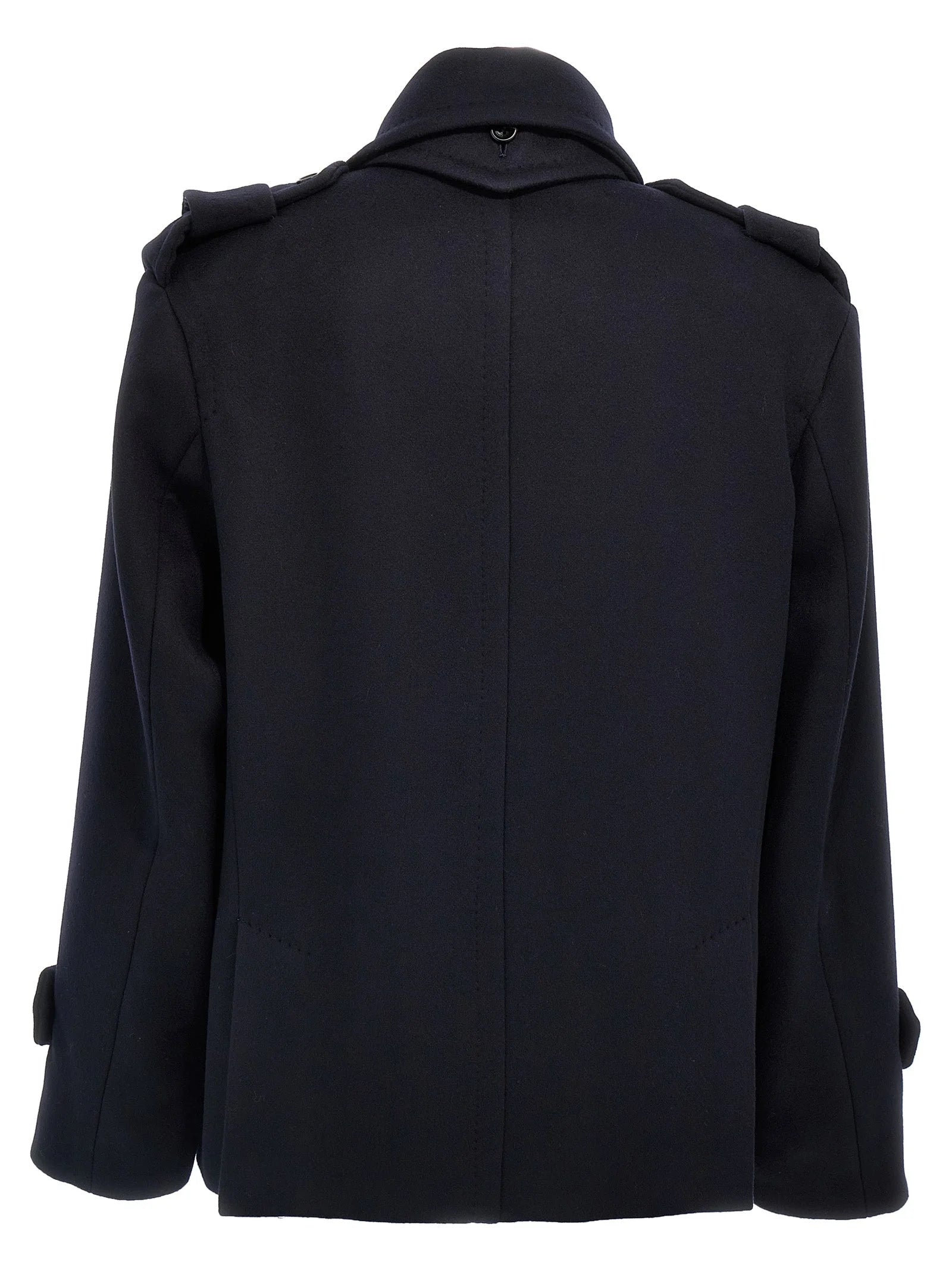 Max Mara Blue Virgin Wool Coat - IT42