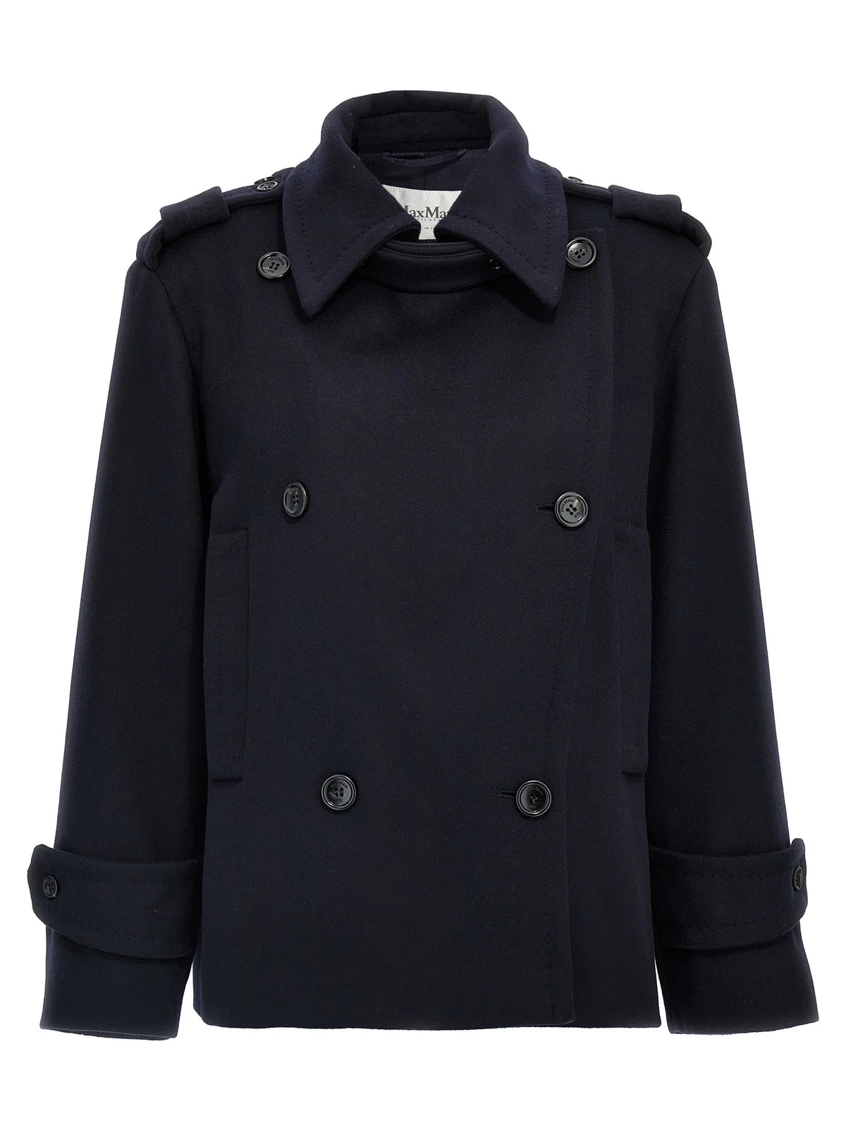 Max Mara Blue Virgin Wool Coat - IT42