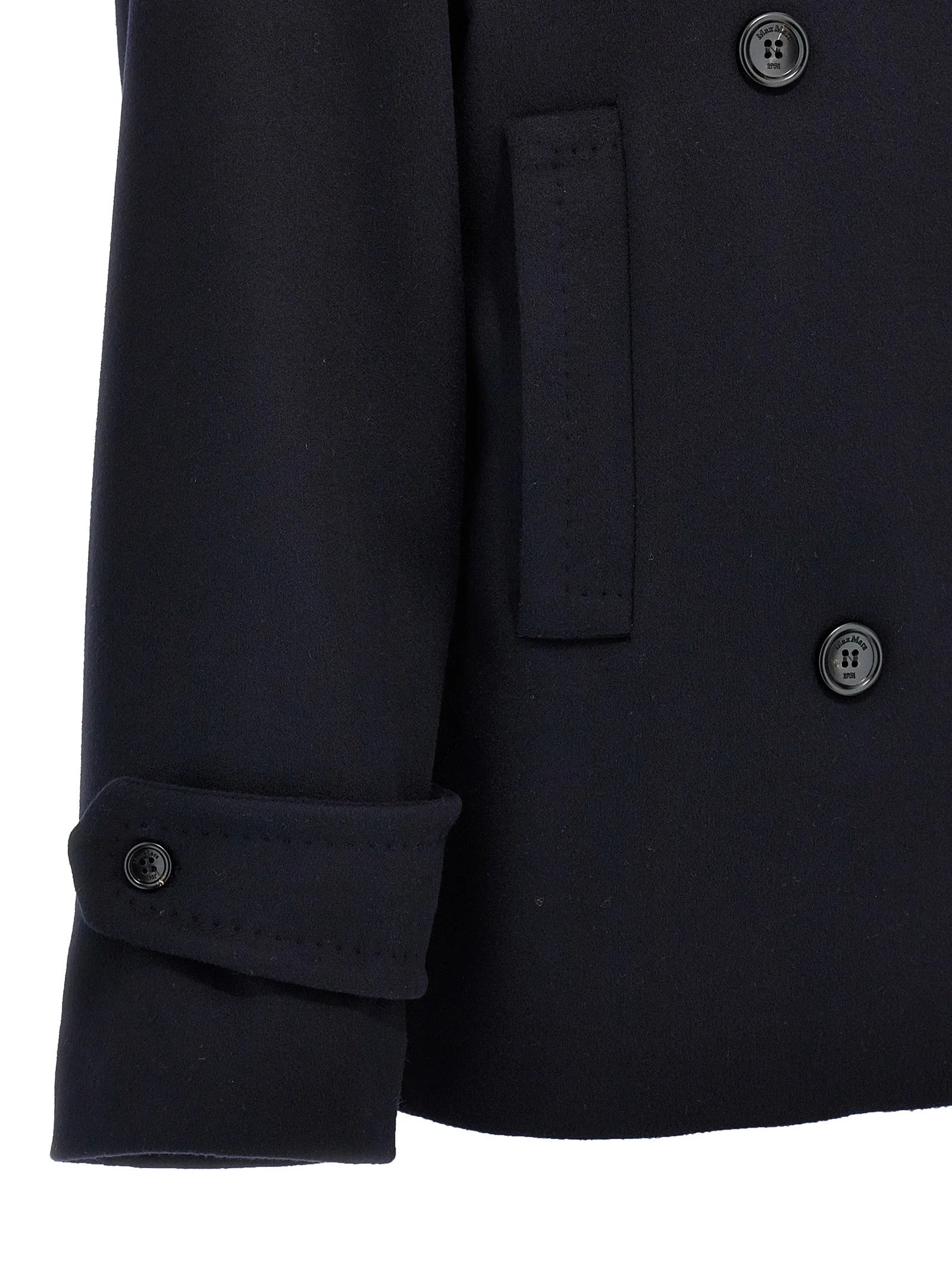 Max Mara Blue Virgin Wool Coat - IT42