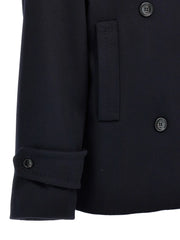 Max Mara Blue Virgin Wool Coat - IT42