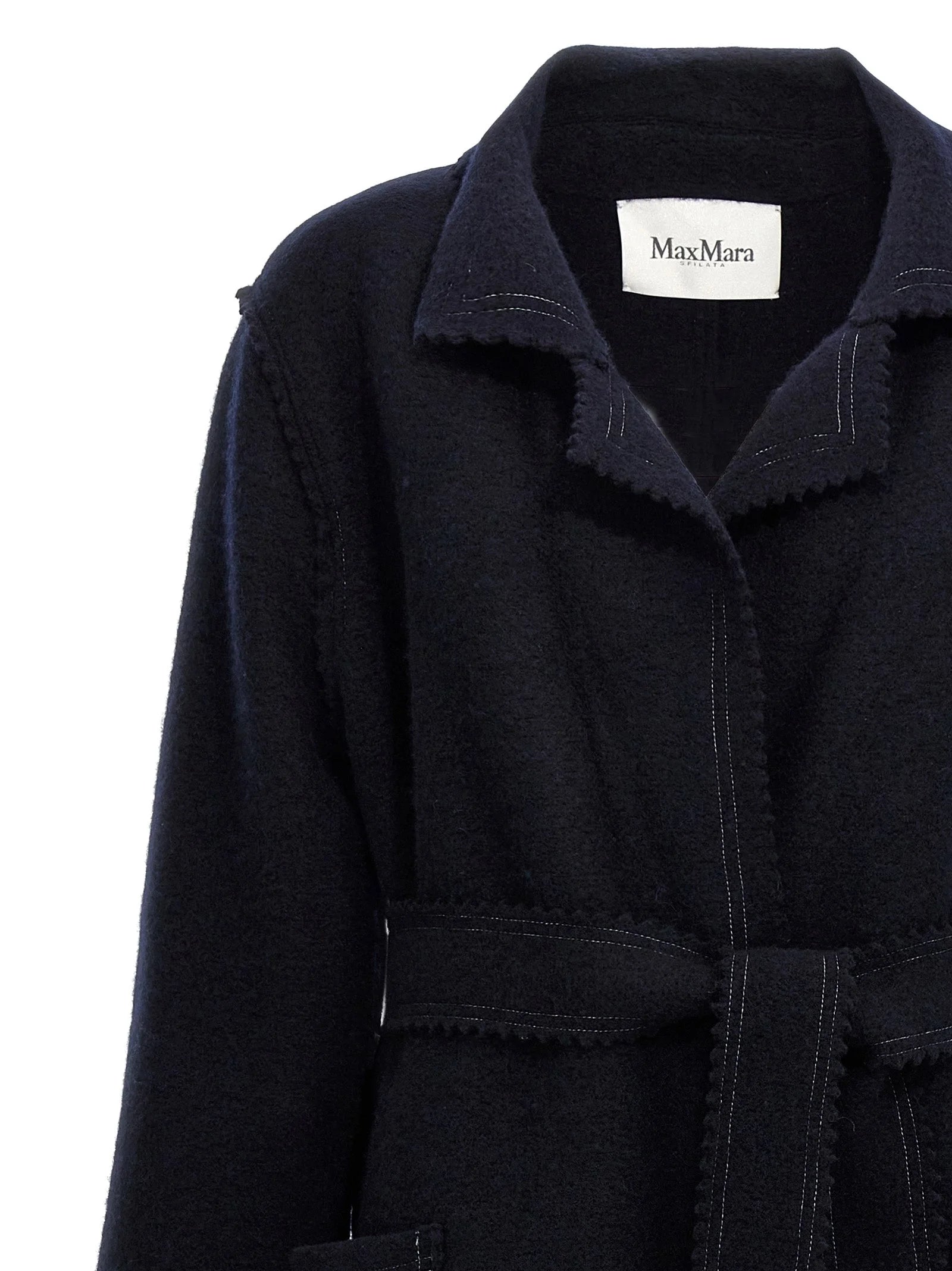 Max Mara Blue Wool Coat