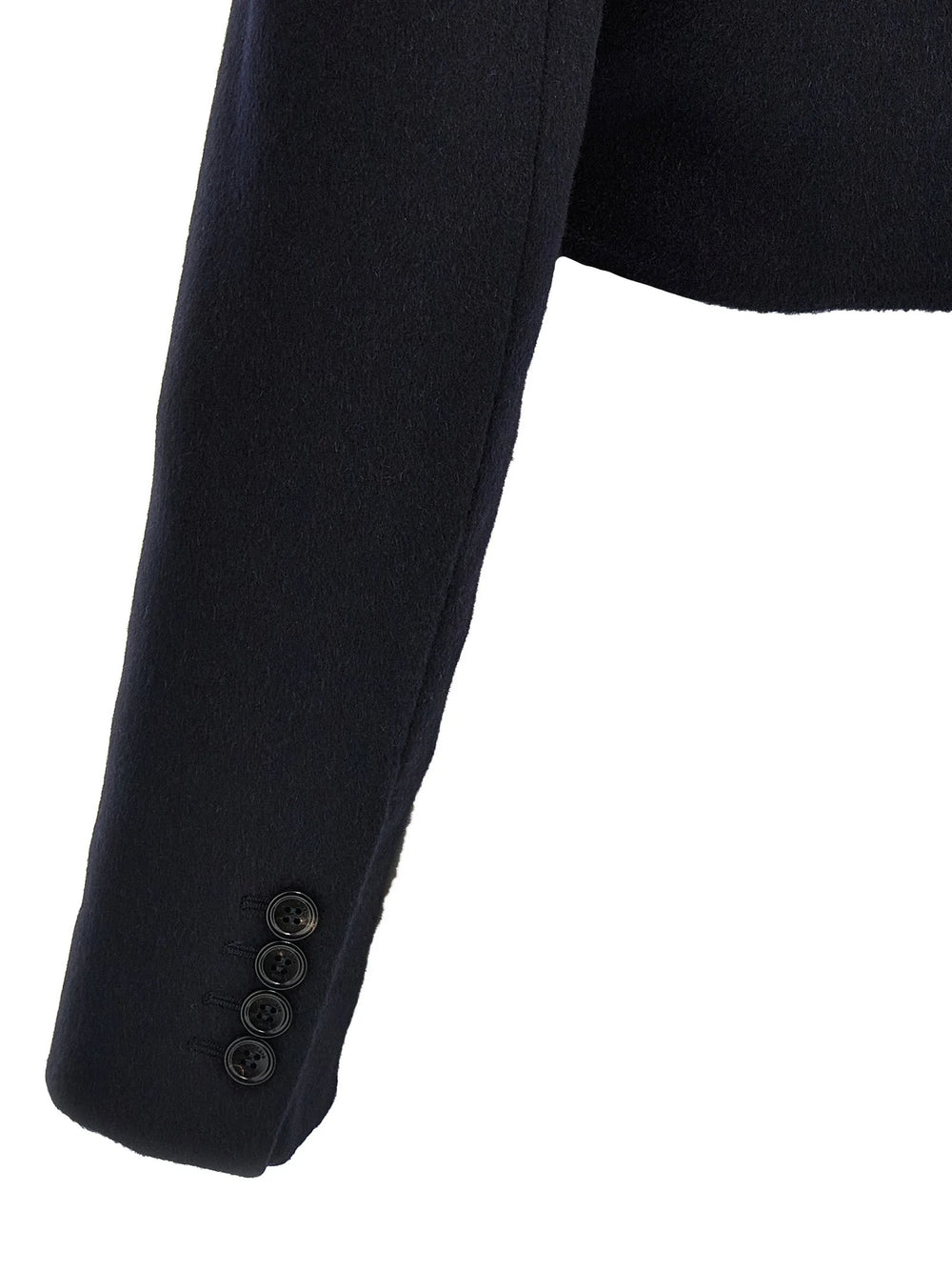 Max Mara Blue Wool Full-Length Jacket - IT44