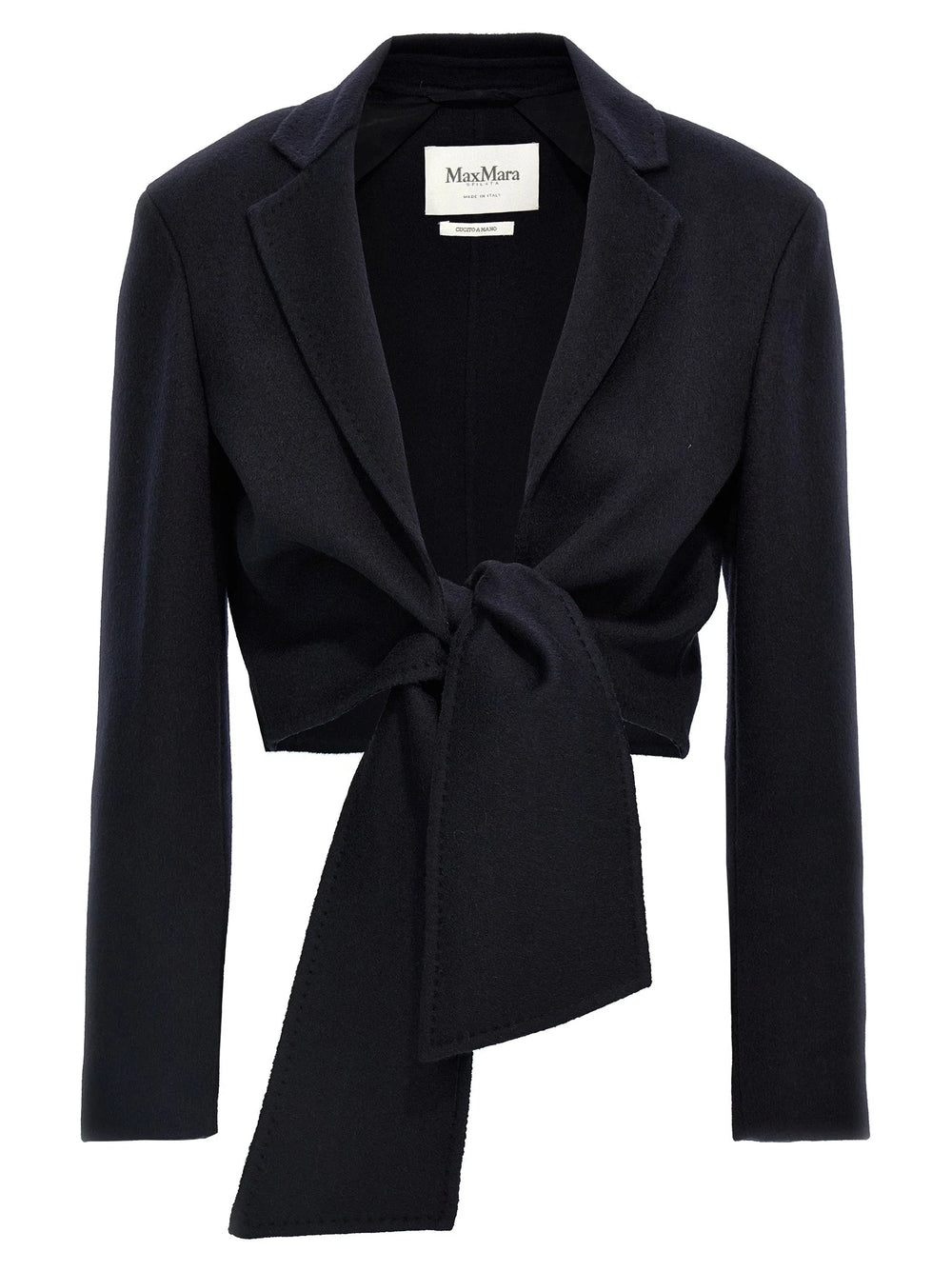 Max Mara Blue Wool Full-Length Jacket - IT44