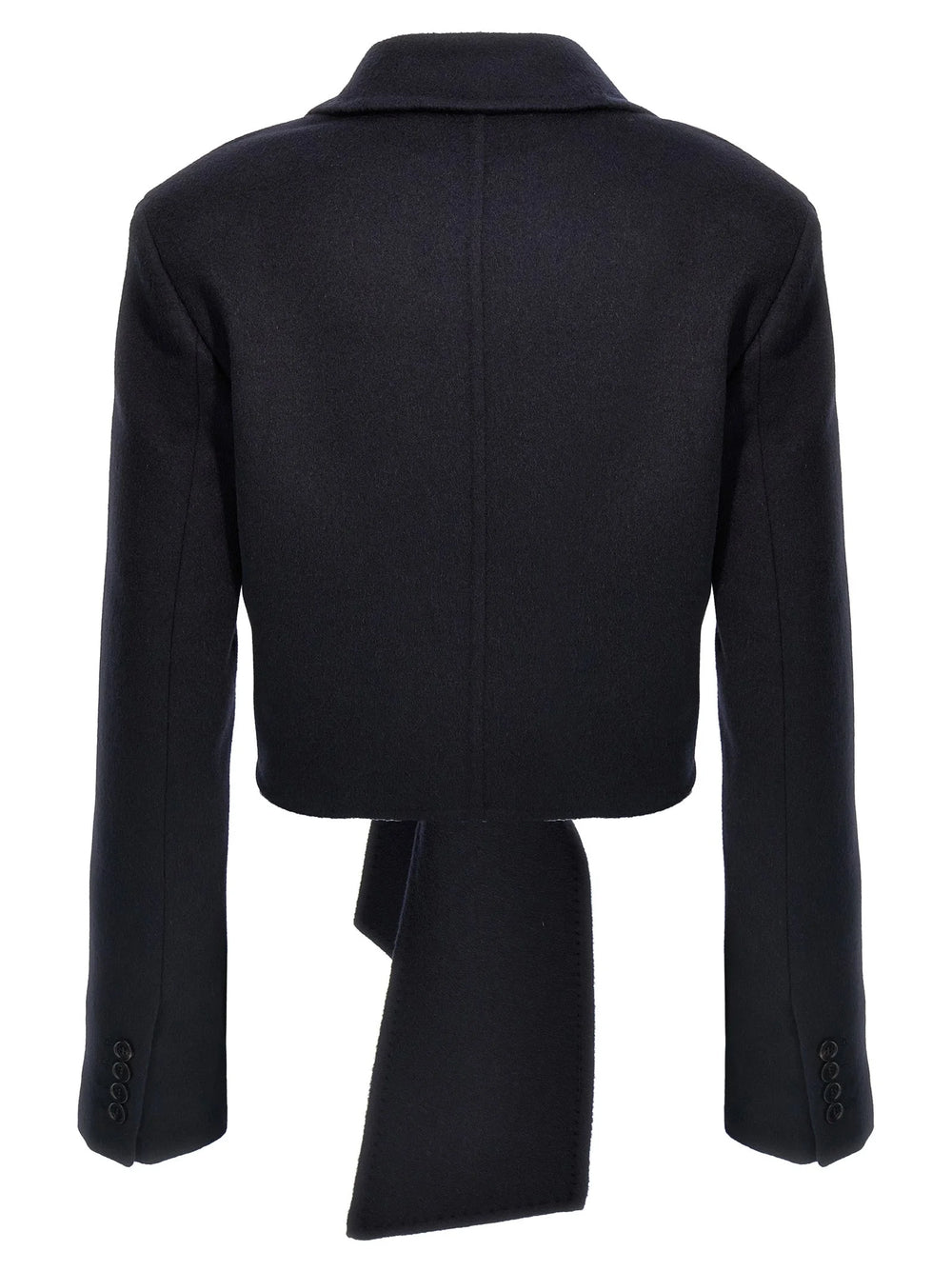 Max Mara Blue Wool Full-Length Jacket - IT44
