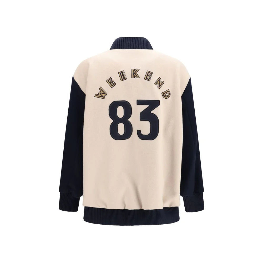 Max Mara Blue Wool Oves Aries Bomber
