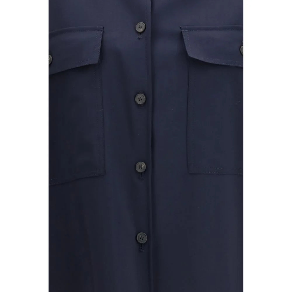 Max Mara Blue Wool Oves Aries Jacket