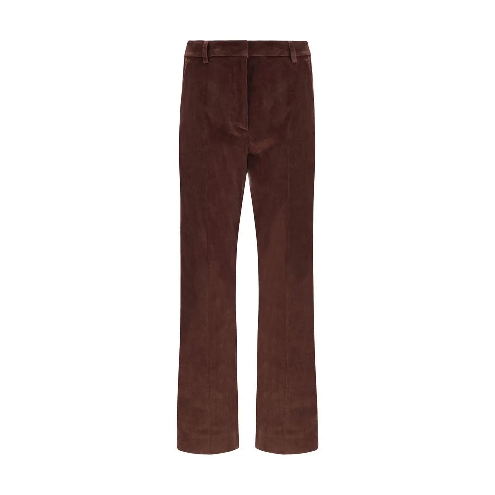 Max Mara Bordeaux Cotton Cropped Pants - IT38 | S