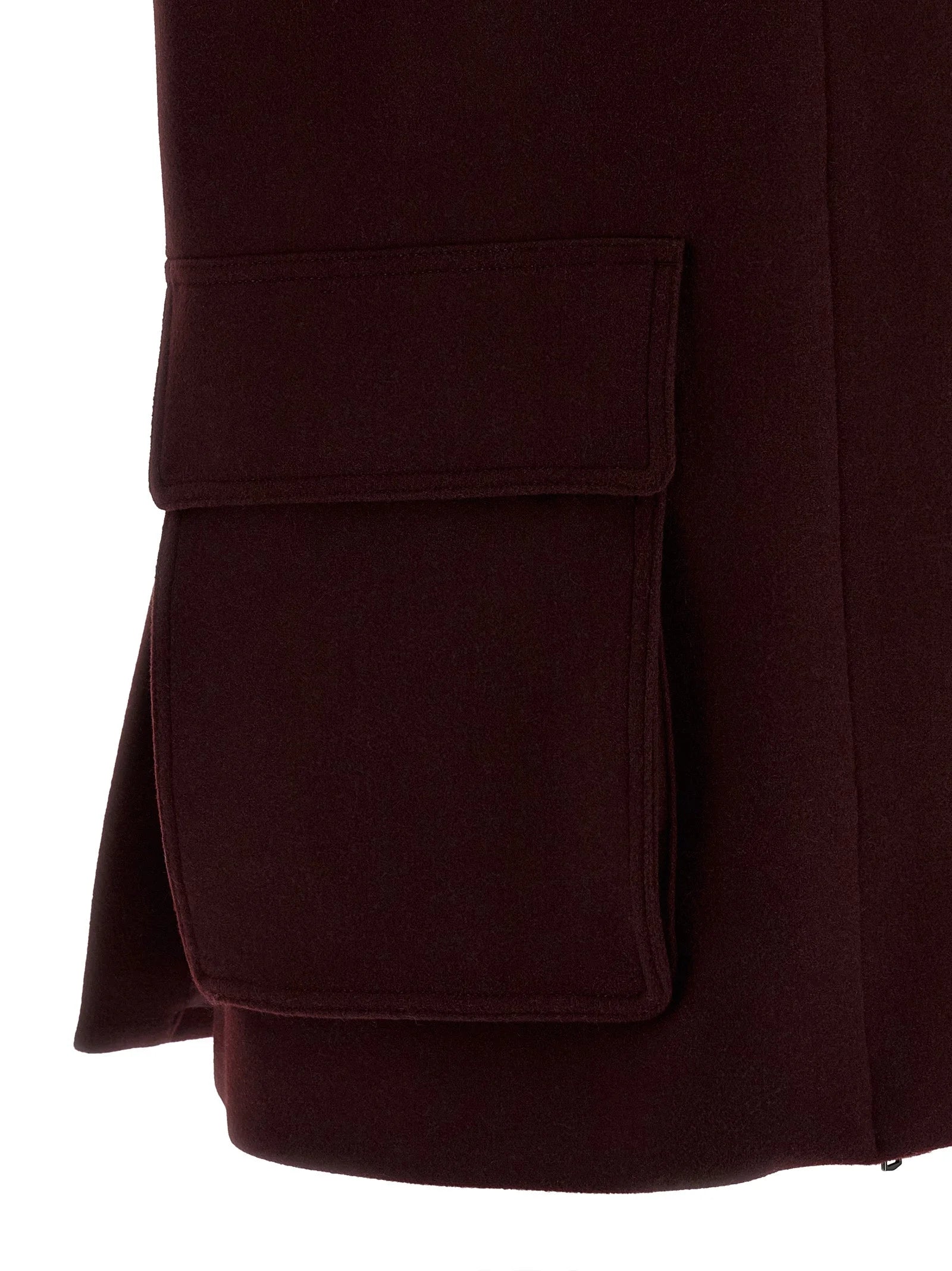 Max Mara Bordeaux Virgin Wool Sleeveless Jacket - IT38