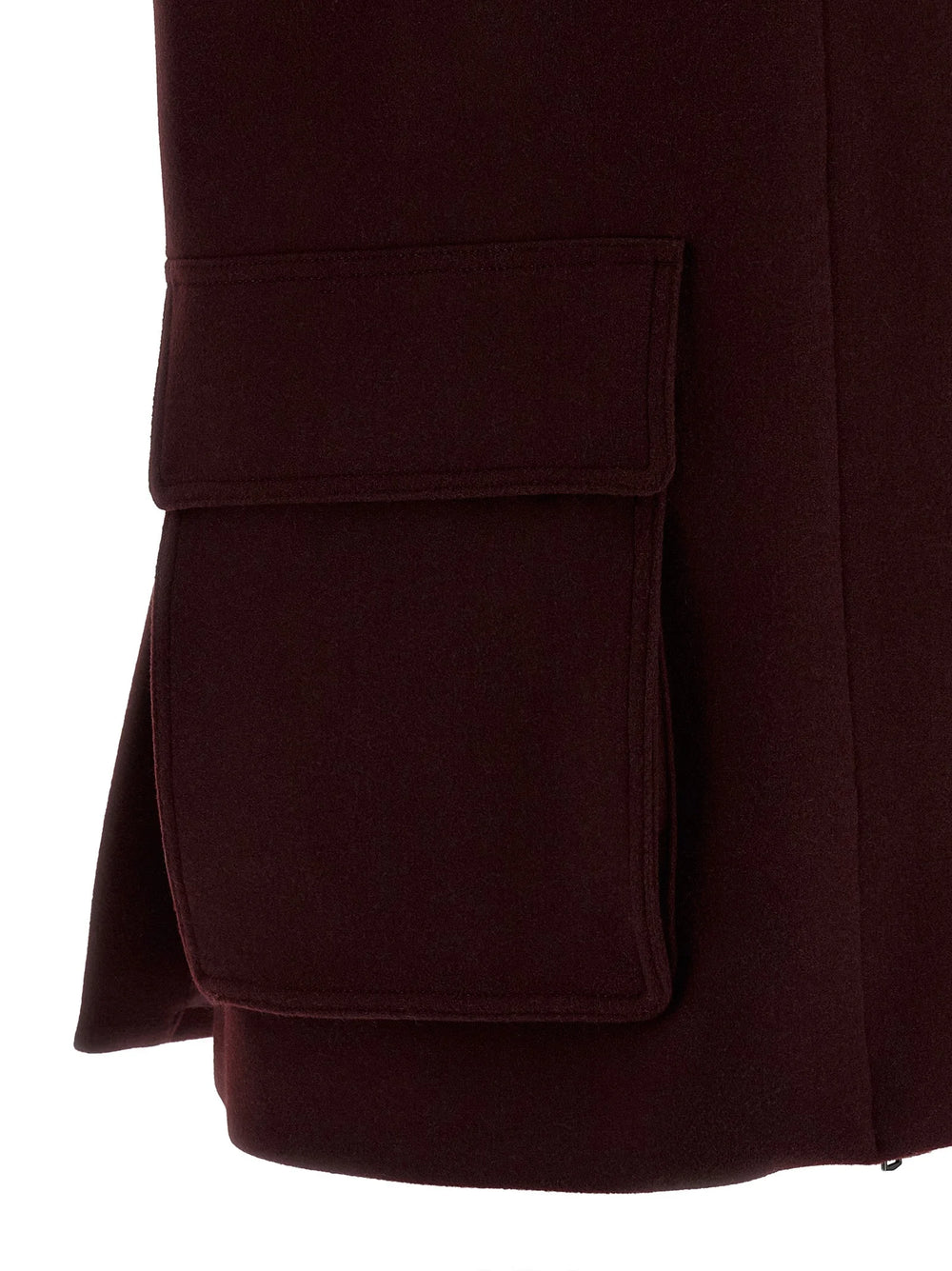 Max Mara Bordeaux Virgin Wool Sleeveless Jacket - IT38