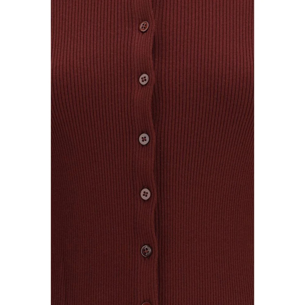 Max Mara Borgogne Viskos Tröja - L