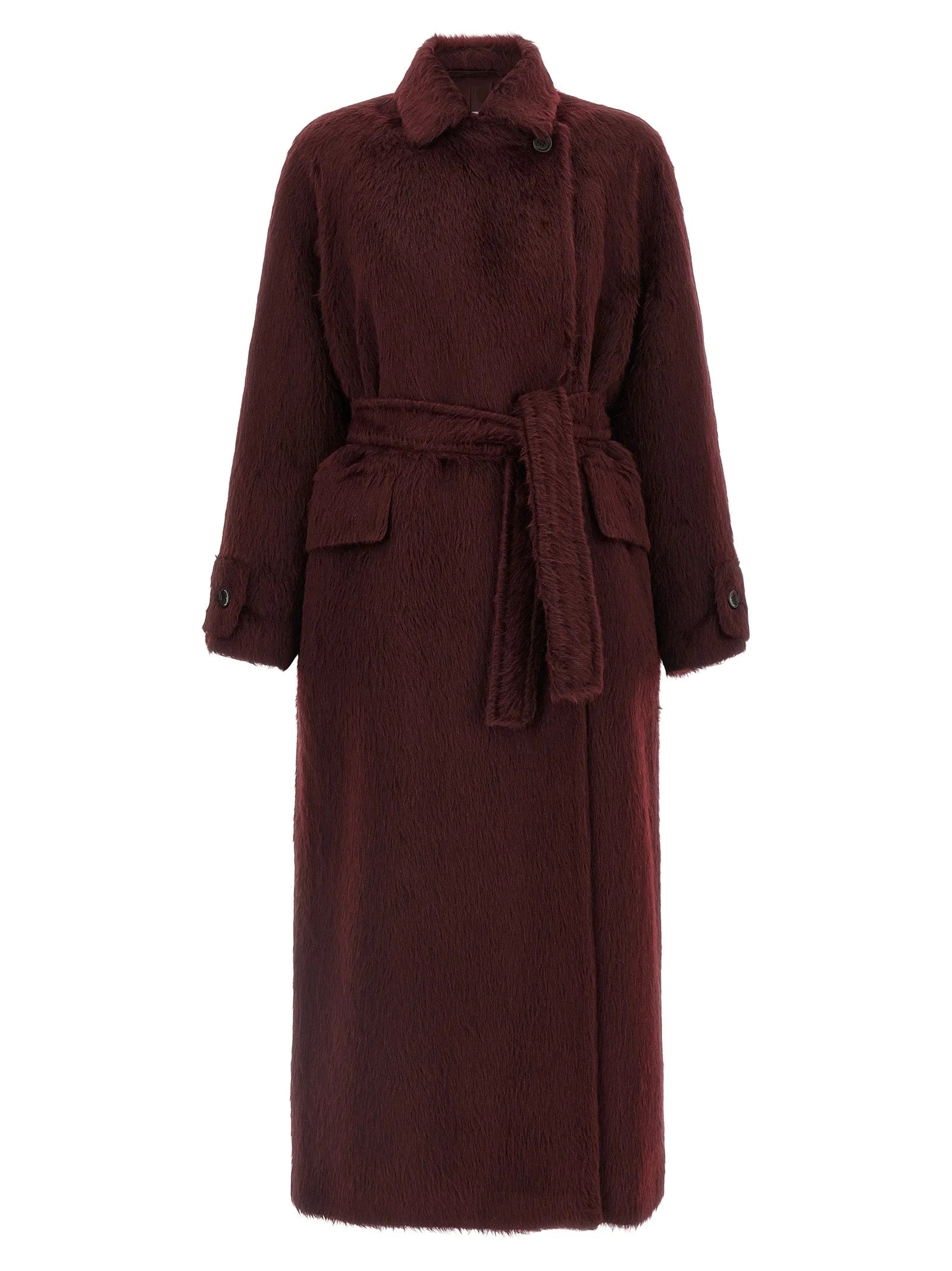 Max Mara Bordeaux Wool Coat - IT40