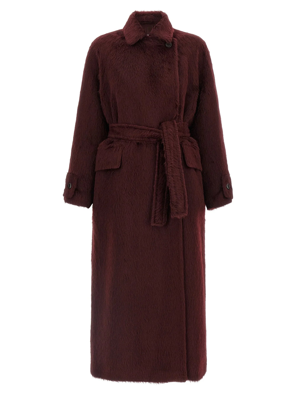 Max Mara Bordeaux Wool Coat - IT40