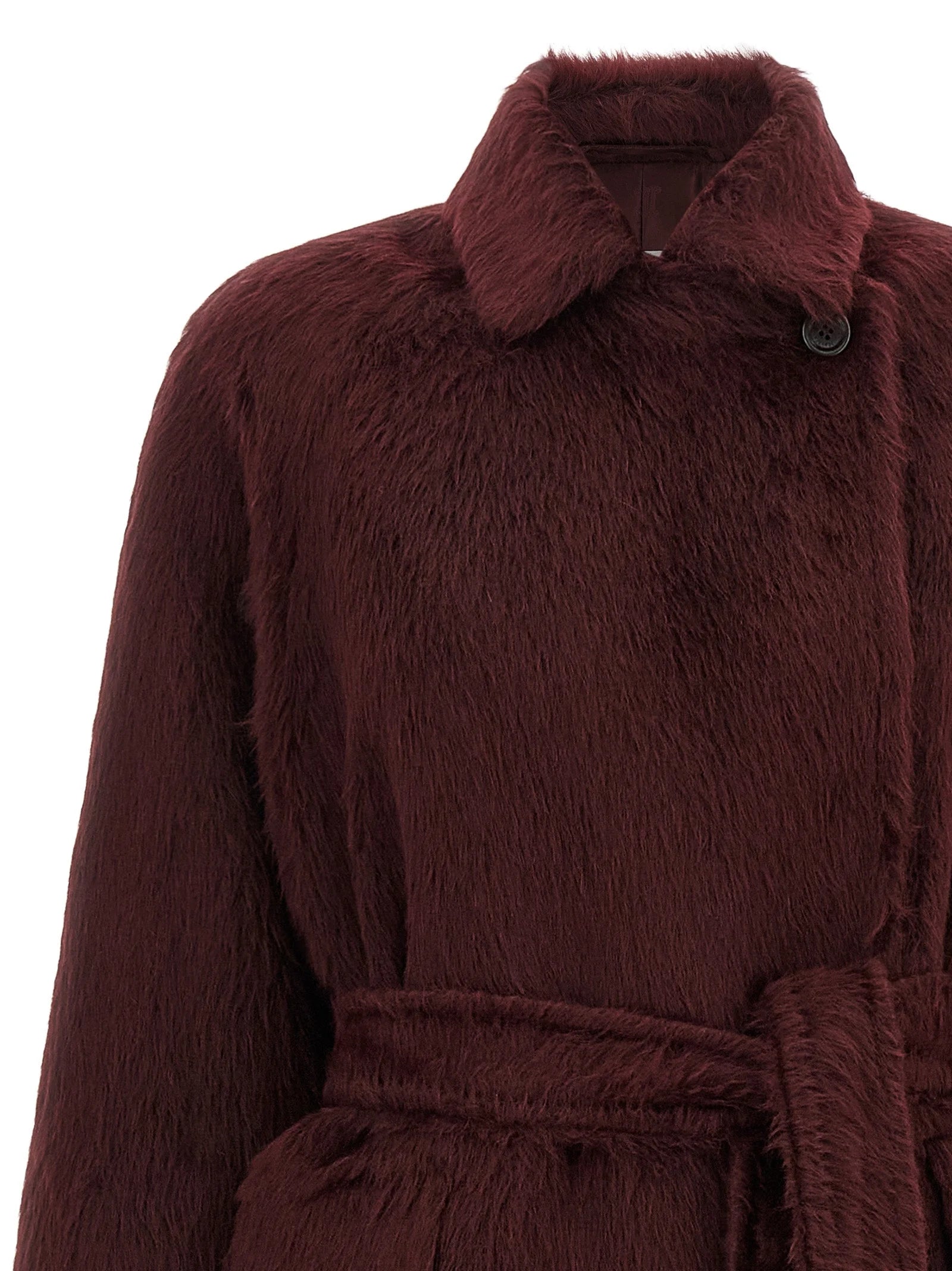 Max Mara Bordeaux Wool Coat - IT40