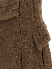 Max Mara Brown Alpaca Leather Coat