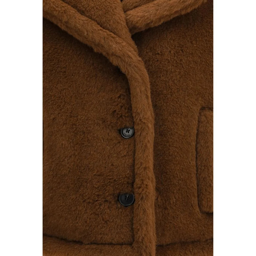 Max Mara Brown Alpaca Vicugna Pacos Coat