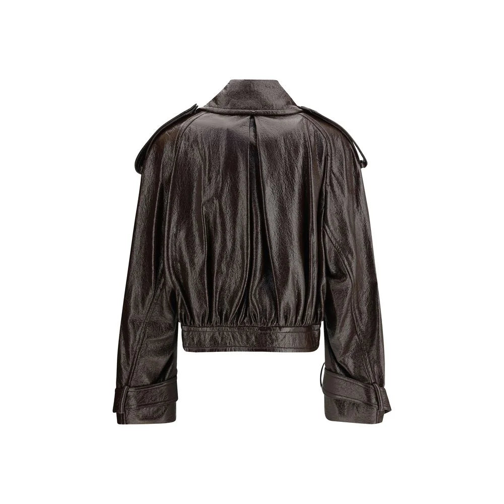 Max Mara Brown Cotton Coat - IT42 | L - Bomber Jackets