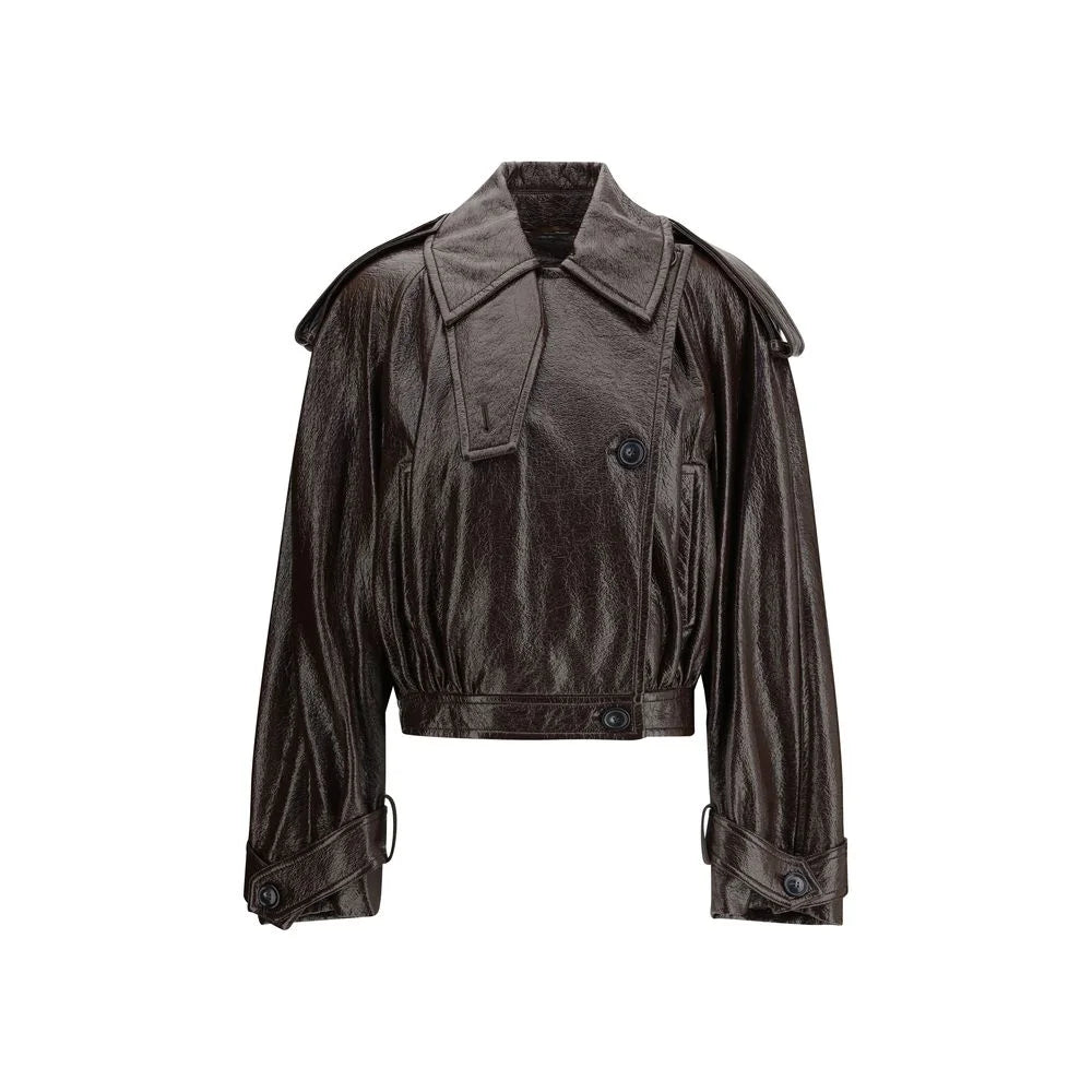 Max Mara Brown Cotton Coat - IT42 | L - Bomber Jackets