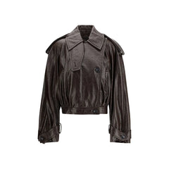 Max Mara Brown Cotton Coat - IT42 | L - Bomber Jackets