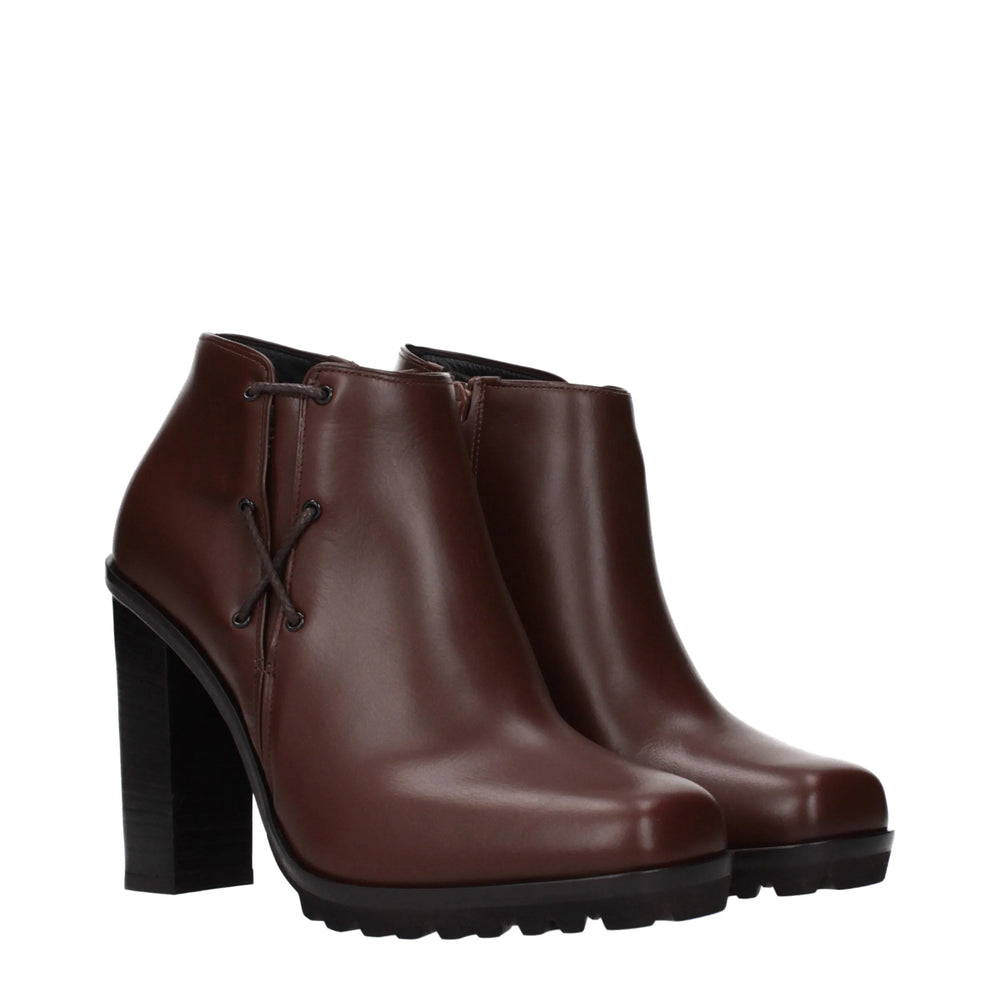Max Mara Braune Lederstiefel (Knöchelhoch)