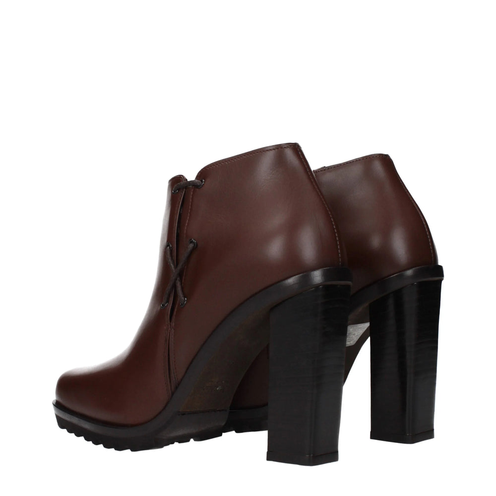 Max Mara Braune Lederstiefel (Knöchelhoch)