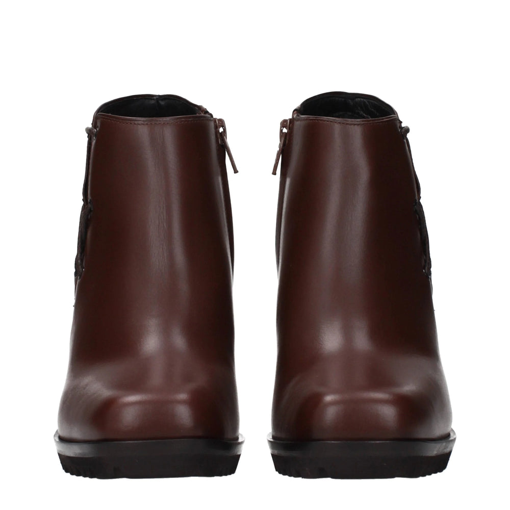 Max Mara Braune Lederstiefel (Knöchelhoch)
