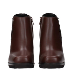 Max Mara Braune Lederstiefel (Knöchelhoch)