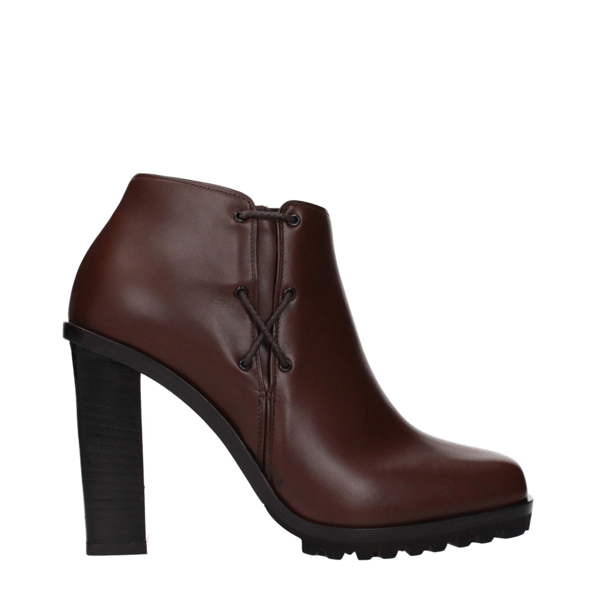 Max Mara Braune Lederstiefel (Knöchelhoch)
