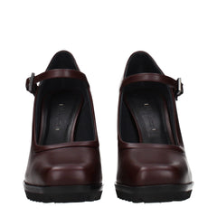 Max Mara Brown Leather High Heel Pumps