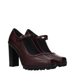 Max Mara Brown Leather High Heel Pumps
