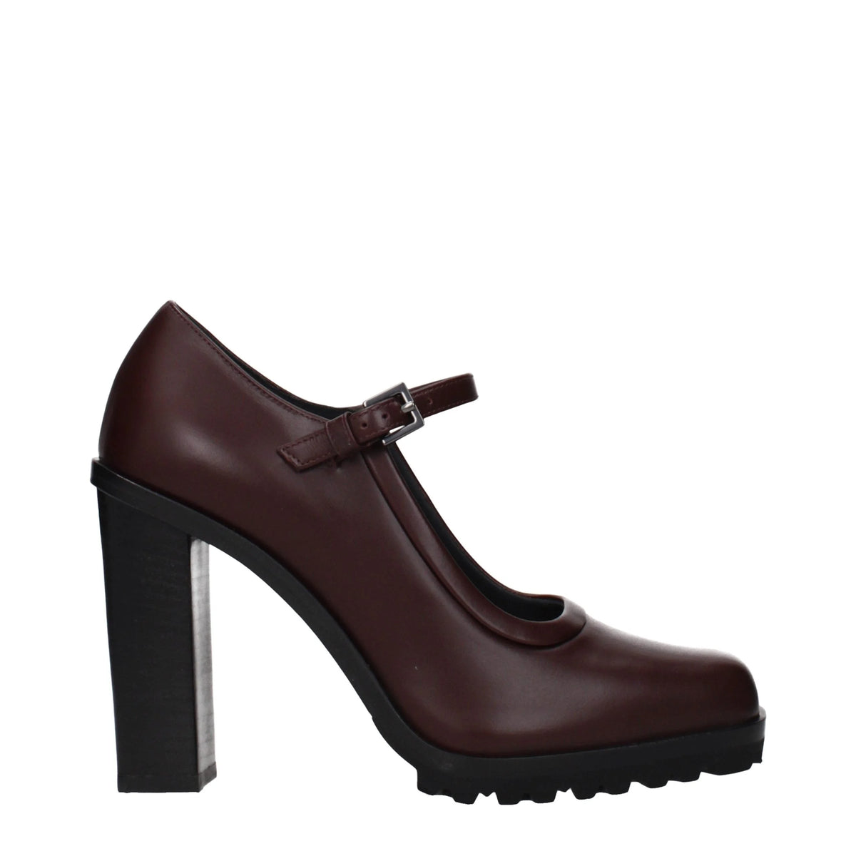 Max Mara Bruin Leer Hoge Hakken